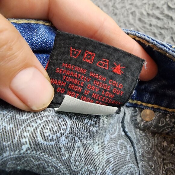 Rock & Roll Denim Jeans Mens 34x38 Blue Pistol Straight Leg *Read* - Picture 15 of 16